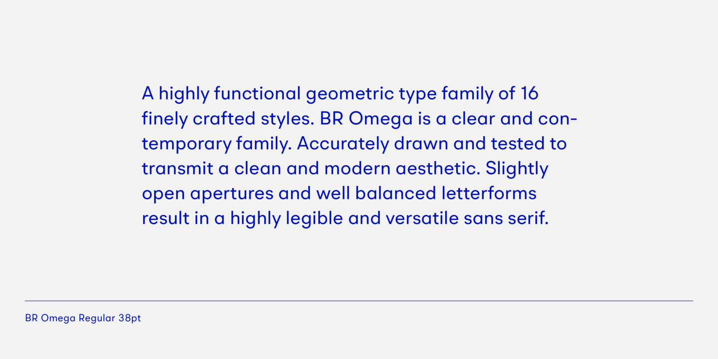 Пример шрифта BR Omega Black Italic